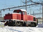 SBB - Diesellok Am 841 008-6 im Bahnhof von Biel/Bienne am 20.12.2008