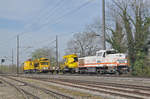 Am 843 151-2 (Trudy) hat den Bahnhof Kaiseraugst durchfahren und fährt Richtung Rheinfelden.