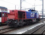 SBB - Am  843 065-4 abgestellt im Bhf. Oensingen am 13.01.2024