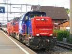 Impressionen vom SBB-Stromaussfall am 22.6.05:
Die Am 843 076 schleppte einen liegengebliebenen IC, der ab Attikon als Regio bis Wintertuhr fuhr, in Winterthur wurde der IC  abgestellt, da es schlichtweg nicht mglich war auf Schweizer Bahnnetz Zge zu berfhren, zwischen 21.00 und 21.30 normalisierte sich die Lage allmhlich, auch am Folgetag waren die Auswirkungen zu spren, in dem andere/krzere Komps als geplant im Einsatz waren.