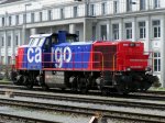 Cargo-Lok Am 843 056-3 (SBB) pausiert am 11.04.2009 im Bahnhof Zofingen.