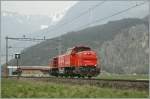 Die SBB Am 843 005-0 unterwegs von Villeneuve nach St-Triphon kurz vor ihrem Etappenziel.