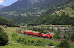 Am 843 022-6 mit einem Rettungszug bei Quinto 24.6.16