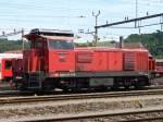 SBB -  Abgestellte Diesellok Bm 4/4  18410 im Bahnhof von Burgdorf am 30.06.2007