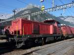 Lok des Rettungszuges, Bm 4/4 18437 in Erstfeld, 1.10.2011