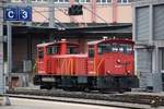 SBB Tmf 232 301-2 und 308-7 (Tmf 98 85 5 232 301-2 CH-SBB I und Tmf 98 85 5 232 308-7 CH-SBB I) am 17.03.2018 im Bahnhof St.