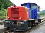 SBB cargo - Rangierlok Tm 2/2 232 111-5 in Reuchenette-Pery am 01.08.2008