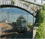 Ae 6/6 11478 mit einem kurzen Gterzug bei Cully am 22.