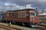 Re 4/4 der BLS mit der Betriebsnummer 180 am Badischen Bahnhof in Basel. Die Aufnahme stammt vom 27.01.2014.