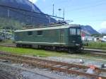 Historisches im Bahnhof Sargans. 416 028-6 ex. MThB steht abgestellt im Bahnhof Sargans am 25.07.08