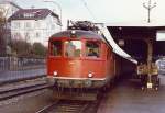 Re 4/4 I 10049 am 05.02.1988 in Neuchatel.