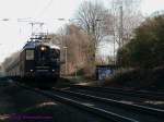 Die der Centralbahn gehrende historische Schweizer Re4/4 I 10008  unterwegs mit dem  Hetzerather  Fun-Express zum Eurostrand. Dieser Sonderzug (er wird auch  Suferzug  genannt) verkehrt an Wochenenden und fhrt hier an die Mosel.

08.02.2008 Essen-Kray-Sd 