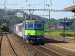 bls / Re 4/4 420 501-9 mit dem Regionalzug nach Bren an der Aare bei der Einfahrt in den Bahnhof von Busswil am 15.07.2007