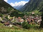 Die SBB Re 4/4 II Nr. 11161 verkehrte am Samstag, 10. Juni 2017 als Gotthard-Panorama Express (EXT)und durchfährt im Bild bei der 2. Ebene bei Wassen die Gotthard-Rampe hinunter nach Erstfeld. Ca. 3 min später kam schon wieder ein besonderes Züglein...
(Handybild)