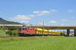 Re 420 272-7 fährt Richtung Bahnhof Itingen. Die Aufnahme stammt vom 19.06.2018.