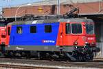 Lokportrait der  SBB Re 420 280-0 (mit automatischer Kupplung und leicht veränderter Farbgebung)am 05.09.2018 in Pratteln BL (CH).