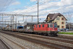 Re 420 273-5 durchfährt den Bahnhof Rupperswil. Die Aufnahme stammt vom 13.03.2020.