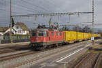 Re 420 239-6 durchfährt den Bahnhof Rupperswil. Die Aufnahme stammt vom 04.02.2022.