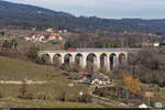 SBB Re 420 197 / Viaduc de Boudry, 4. Februar 2024<br>
Fussballextrazug Zürich HB - Yverdon-les-Bains