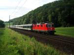 Re 4/4 II 11224 mit IR nach Luzern am 08.07.2008 bei Tecknau.