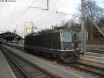 Re 4/4'' 11161 am 1.4.2012 in St.Gallen um kurze Zeit spter den RE 3809 zu bespannen.