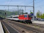 SBB - Re 4/4 11195 unterwegs in Liestal am 20.04.2014
