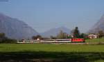 11195 mit dem IR 2267 (Zürich HB-Locarno) bei Claro 30.10.14