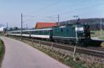 SBB: Noch mit grünem Anstrich waren einzelne IR im März 2004 auf der alten Stammstrecke Bern-Olten unterwegs.
