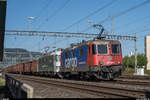 IRSI Re 421 387 und Railadventure Re 6/6 11603 mit einem Rübenzug Basel Badischer Bahnhof - Frauenfeld Zuckerfabrik am 21.