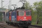 SBB Cargo 421 386 fuhr am 2.5.12 gemeinsam mit 421 387 durch Ratingen-Lintorf.