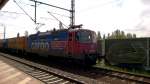 BR 421 395-5 SBB mit Containerzug durchfährt hier Leipzig-Messe.Aufgenommen am 04.05.2014 in Leipzig