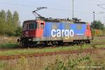 421 389-8 SBB CARGO wartet am 01.10.2014 in der Verbindungsspange Oberer Güterbahnhof zu Unterer Güterbahnhof Falkenberg/Elster auf Einfahrt zur Wahrnehmung neuer Aufgaben