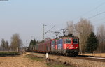 Re 421 390-6 und Re 421 384-9 mit dem DGS 48621 (Göttingen Gbf-Basel SBB Rb) bei Riegle 17.3.16