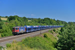 Re 421 375 mit einem Autozug am 16.07.2013 bei Laaber.