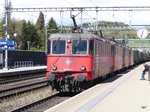 Crossrail - Lok`s 436 114 mit 436 ... mit 436 ... mit 436 .. bei der durchfahrt im Bahnhof von Liestal am 16.04.2016