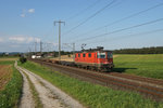 Re 4/4 III 11360 alias Re 430 360-8 am Abend des 01.09.2016 bei Niederglatt.