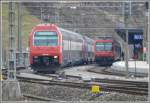 Ziegelbrcke ist im Normalfall Endstation fr die Zrcher S-Bahn, weshalb immer meherer Re450 Dostos dort anzutreffen sind.