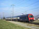 Die modernisierte SBB Re 450 081  Weiningen  verkehrte am 29.1.17 als S9 nach Uster.