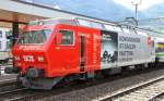 Im Sonder Anstrich 100 Jahre Sd Ost Bahn zeigt sich die Re 456 095-9 am 28. Mai 2011 in Arth Goldau!
