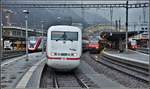 Bahnhof Chur nachmittags um vier.