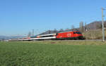 Sissach - 15. Februar 2023 : Re 460 005  Val d'Anniviers  am IC 769 von Basel nach Zürich. 

Link zum Video : https://www.youtube.com/watch?v=K7gPHskw6Bs