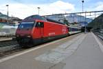 Re 460 109-2 mit dem IR 2267 bei Ausfahrt in Bellinzona.