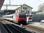 SBB - 460 036-7 mit RE  Bern - Biel bei der durchfahrt im Bahnhof Zollikofen am 26.04.2012