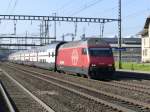 SBB - IR mit der Lok 460 096-1 bei der durchfahrt in Rupperswil am 26.10.2014