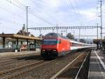 SBB - 460 085-4 mit IC bei der durchfahrt in Rupperswil am 07.03.2015