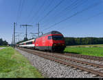 SBB - Lok 460 112-6 mit Extrazug unterwegs bei Lyssach am 17.09.2018