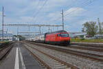 Re 460 071-4 durchfährt den Bahnhof Rupperswil. Die Aufnahme stammt vom07.09.2021.