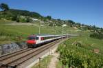 EW IV-Pendel mit Zielbahnhof Luzern am 13. Juni 2009 unterwegs im Lavaux zwischen Bossire und Grandvaux.