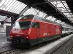 SBB - 460 073-0 bei der ausfahrt aus dem Hauptbahnhof Zrich am 18.03.2013