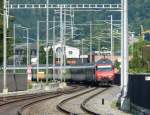 SBB - 460 068-0 mit IC bei unterwegs in Sissach am 18.08.2013